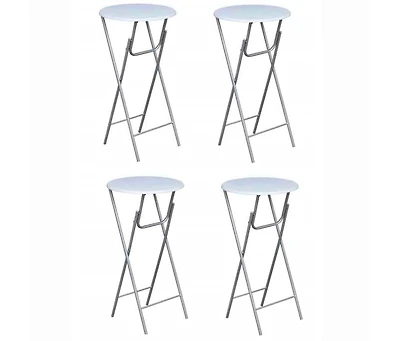 vidaXL Bar Tables 4 pcs with Mdf Tabletop White