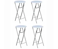 vidaXL Bar Tables 4 pcs with Mdf Tabletop White