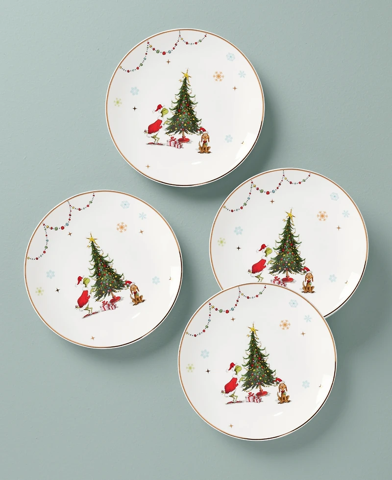 Lenox Merry Grinchmas Dinner Plates, Set of 4