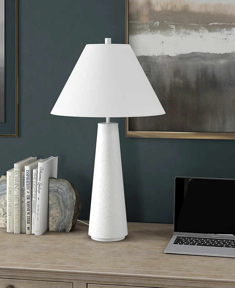 Hudson & Canal Ingalls 28" Tall Monochrome Table Lamp with Linen Shade