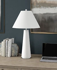 Hudson & Canal Ingalls 28" Tall Monochrome Table Lamp with Linen Shade