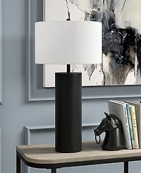 Hudson & Canal York 29.5" Tall Table Lamp with Linen Shade