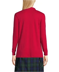 Lands' End Women's Tall Long Sleeve Interlock Polo Shirt