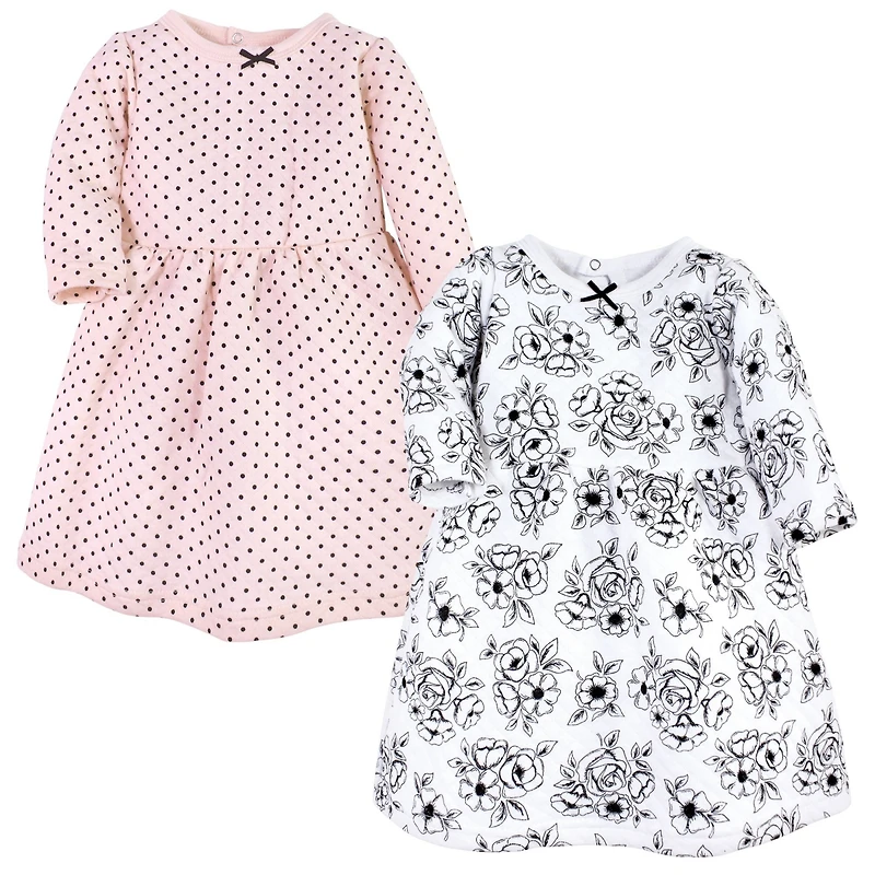 Hudson Baby Girls Twin Long-Sleeve Dress Bundle