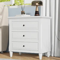 Streamdale 3-Drawer Nightstand Storage Wood Cabinet