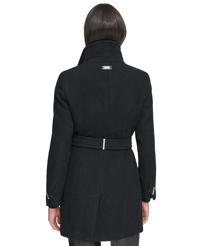 Calvin Klein Women's Asymmetrical Belted Wrap Coat