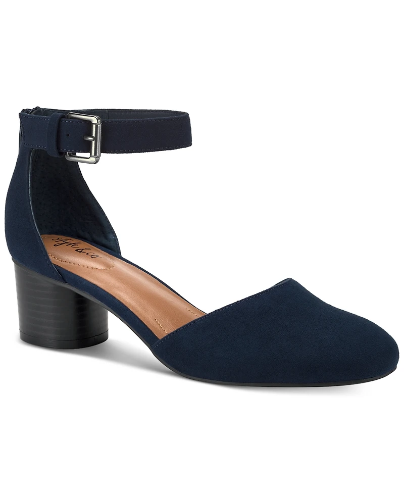 Style & Co Women's Alinaa Two-Piece Block Heel Dress Pumps, Created for Macy's