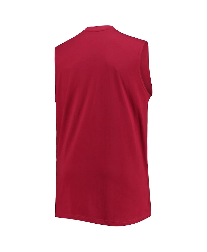 Men's Red Atlanta Falcons Big and Tall Muscle Tank Top