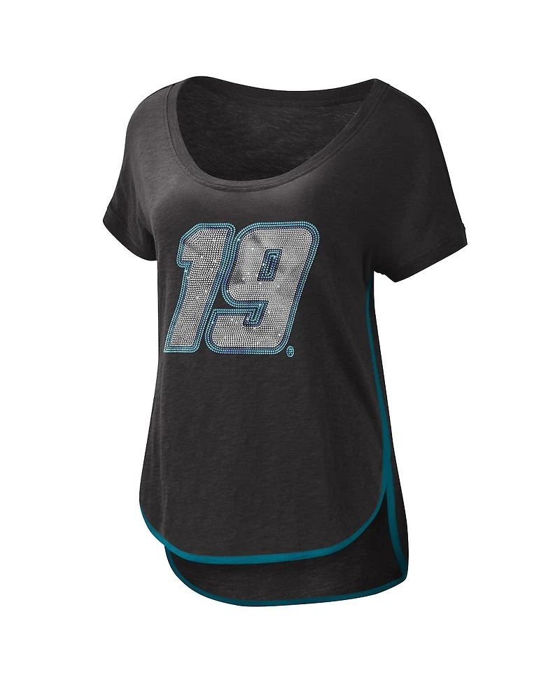 Women's G-iii 4Her by Carl Banks Black Martin Truex Jr Rookie Scoop Neck T-shirt
