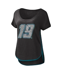 Women's G-iii 4Her by Carl Banks Black Martin Truex Jr Rookie Scoop Neck T-shirt