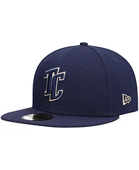 Men's New Era Navy Tri-City Dust Devils Authentic Collection Team Home 59FIFTY Fitted Hat