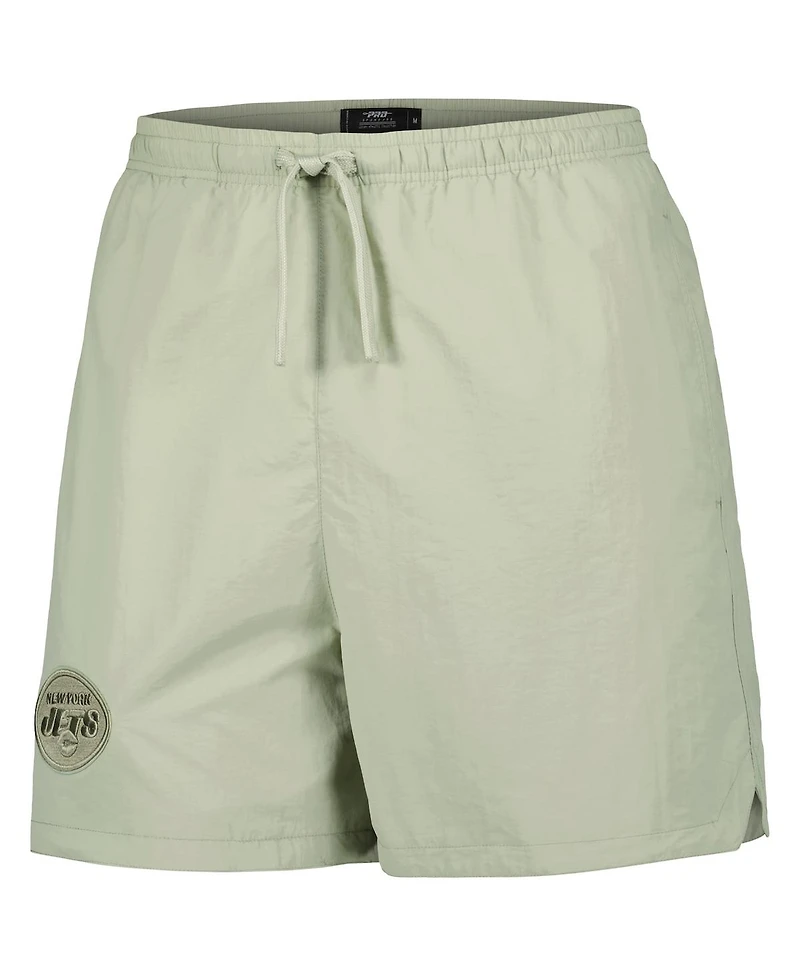 Men's Pro Standard Light Green New York Jets Neutrals 2.0 Woven Shorts