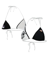 Women's G-iii 4Her by Carl Banks Black, White Lsu Tigers Play Action Bikini Top