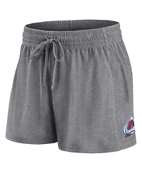 Women's Fanatics Burgundy, Gray Colorado Avalanche Script T-shirt and Shorts Set