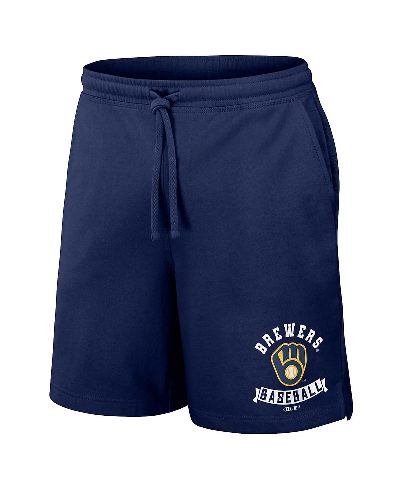 Men's Darius Rucker Collection by Fanatics Navy Milwaukee Brewers Team Color Shorts