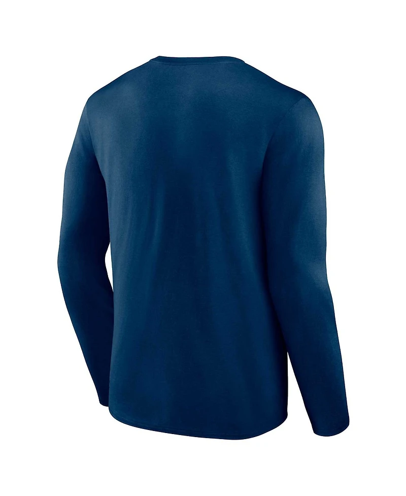 Men's Fanatics Deep Sea Blue Seattle Kraken Skate Or Die Long Sleeve T-shirt