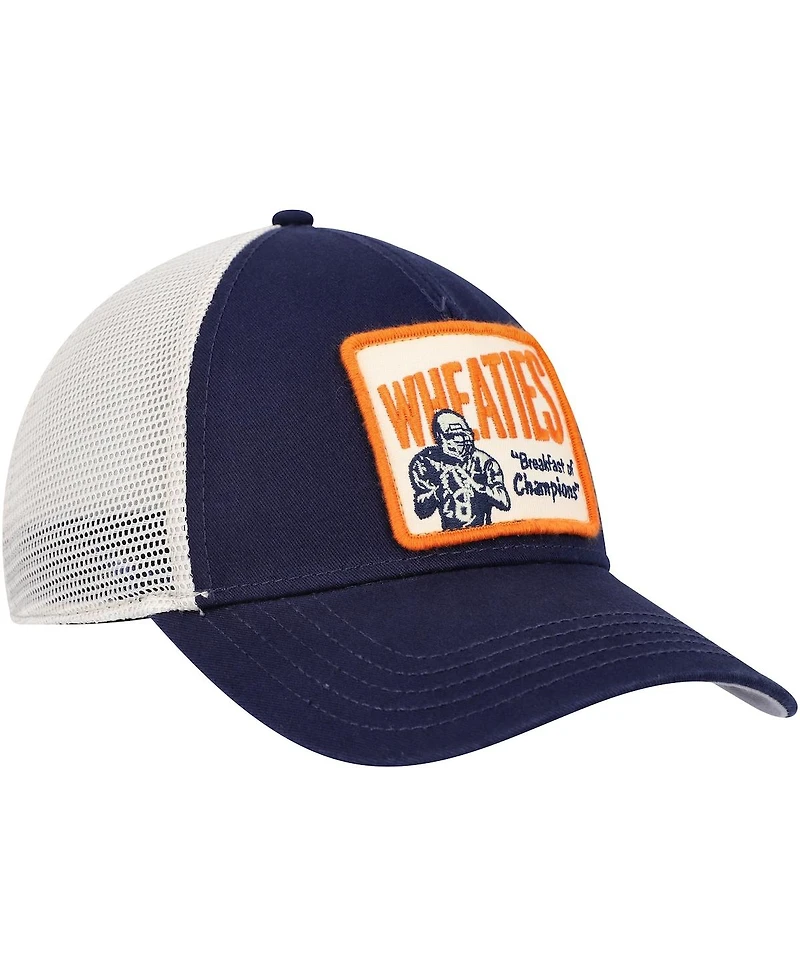 Men's American Needle Navy, Cream Wheaties Valin Trucker Snapback Hat