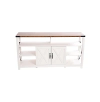 Merrick Lane Green River Media Console With Open And Closed Storage