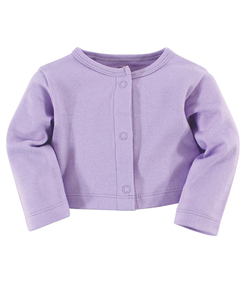Touched by Nature Baby Girls Organic Cotton Dress and Cardigan 2pc Set