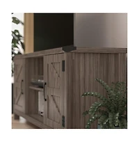 Merrick Lane Cambria Barn Door Style 59" Tv Stand For Up To 65"