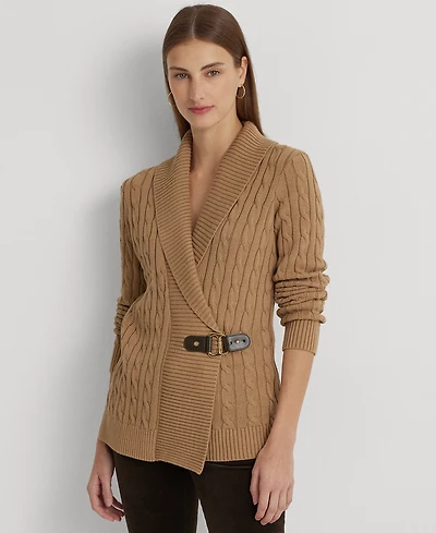 Lauren Ralph Women's Buckled Cotton Sweater