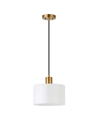 Hudson & Canal Henri 10" Glass Shade Wide Pendant