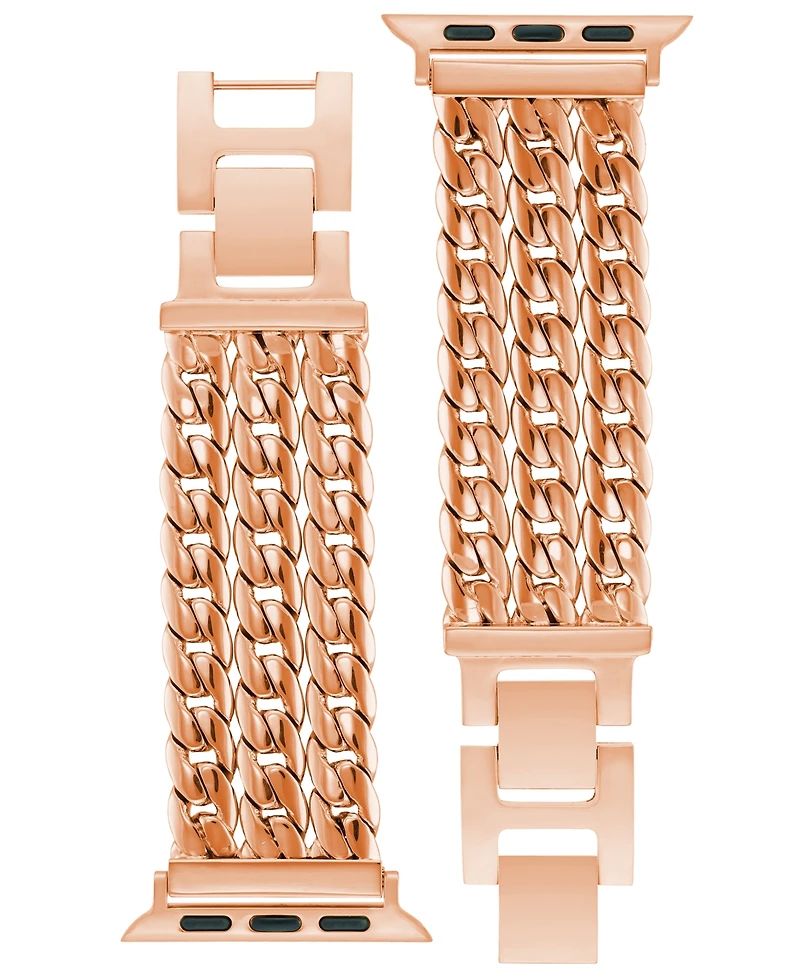 Anne Klein Women's Multi Chain Alloy Metal Link Band designed for Apple Watch 42mm (Series 1-3 only) & 44/45/46/49mm (Ultra Ultra 2)