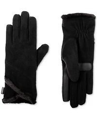 Isotoner Signature Women's Stretch Fleece Overlap Water-Repellent Gloves