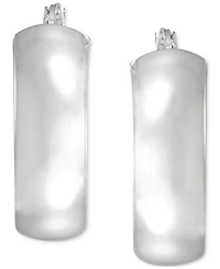 Wide Polished Small Hoop Earrings 14k Gold-Plated Sterling Silver, 20mm