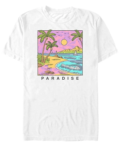 Fifth Sun Men's Generic Additude Paradise Awaits Short Sleeves T-shirt