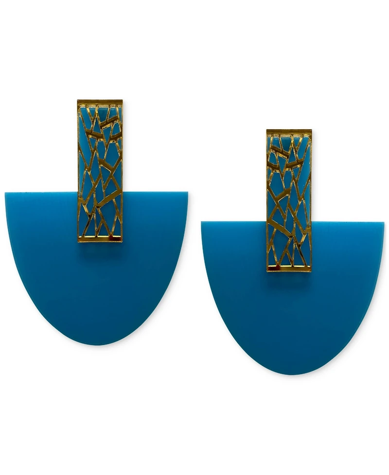Swanky Designs Zahara Geo Curve Drop Earrings