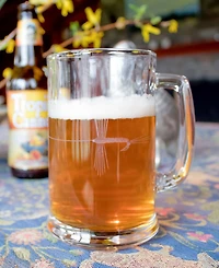 Rolf Glass Fly Fishing Beer Mug 15oz- Set of 4 Glasses