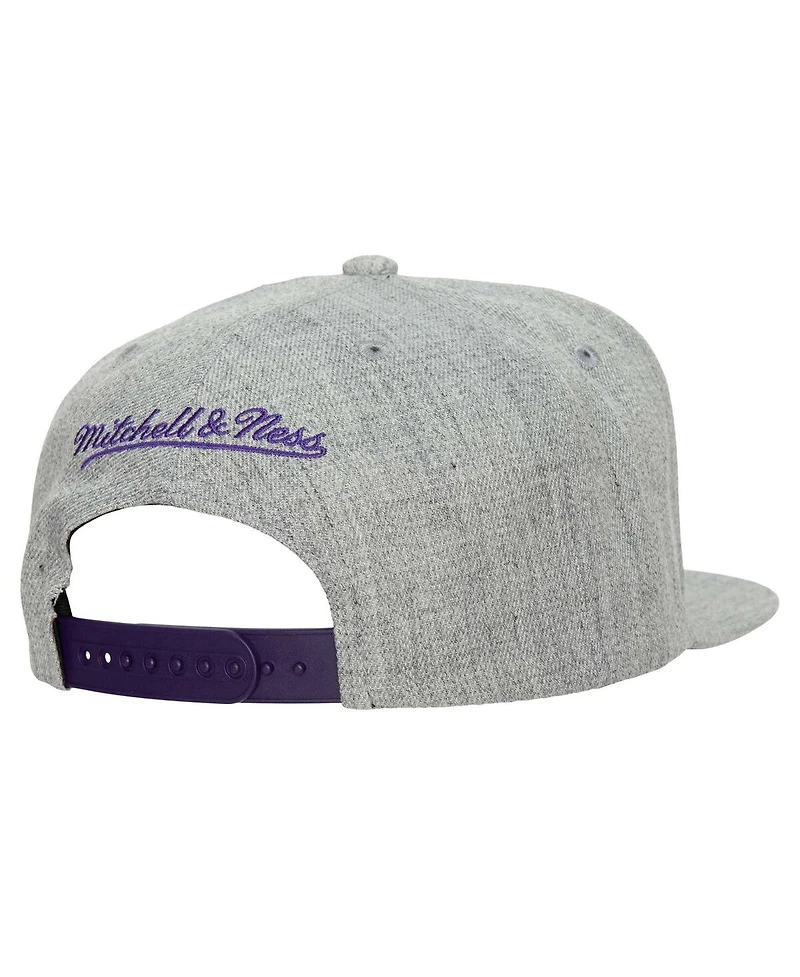 Men's Mitchell & Ness Heather Gray Sacramento Kings Hardwood Classics 2.0 Snapback Hat