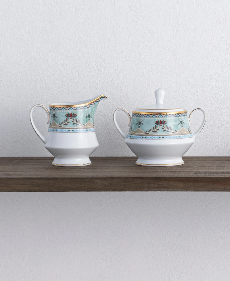Noritake Serene Garden Sugar Creamer 2 Piece Set