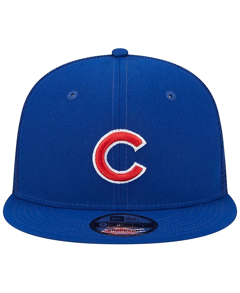 Men's New Era Royal Chicago Cubs Team Color Trucker 9FIFTY Snapback Hat