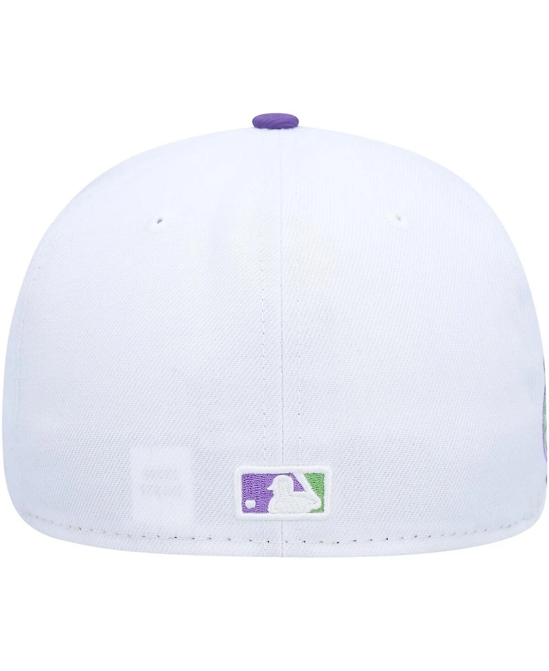 Men's New Era White San Diego Padres 50th Anniversary Side Patch 59FIFTY Fitted Hat