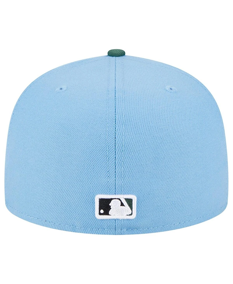 Men's New Era Sky Blue, Cilantro Oakland Athletics 1988 World Series 59FIFTY Fitted Hat