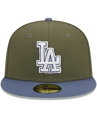 Men's New Era Olive, Blue Los Angeles Dodgers 59FIFTY Fitted Hat