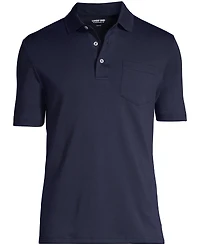 Lands' End Big & Tall Short Sleeve Cotton Supima Polo Shirt with Pocket
