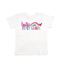 Sweet Wink Little and Big Girls Hello First Grade Short Sleeve T-Shirt