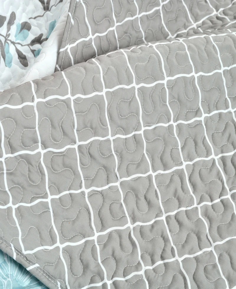 Lush Decor Aprile Floral Reversible 3-Pc. Quilt Set, Full/Queen