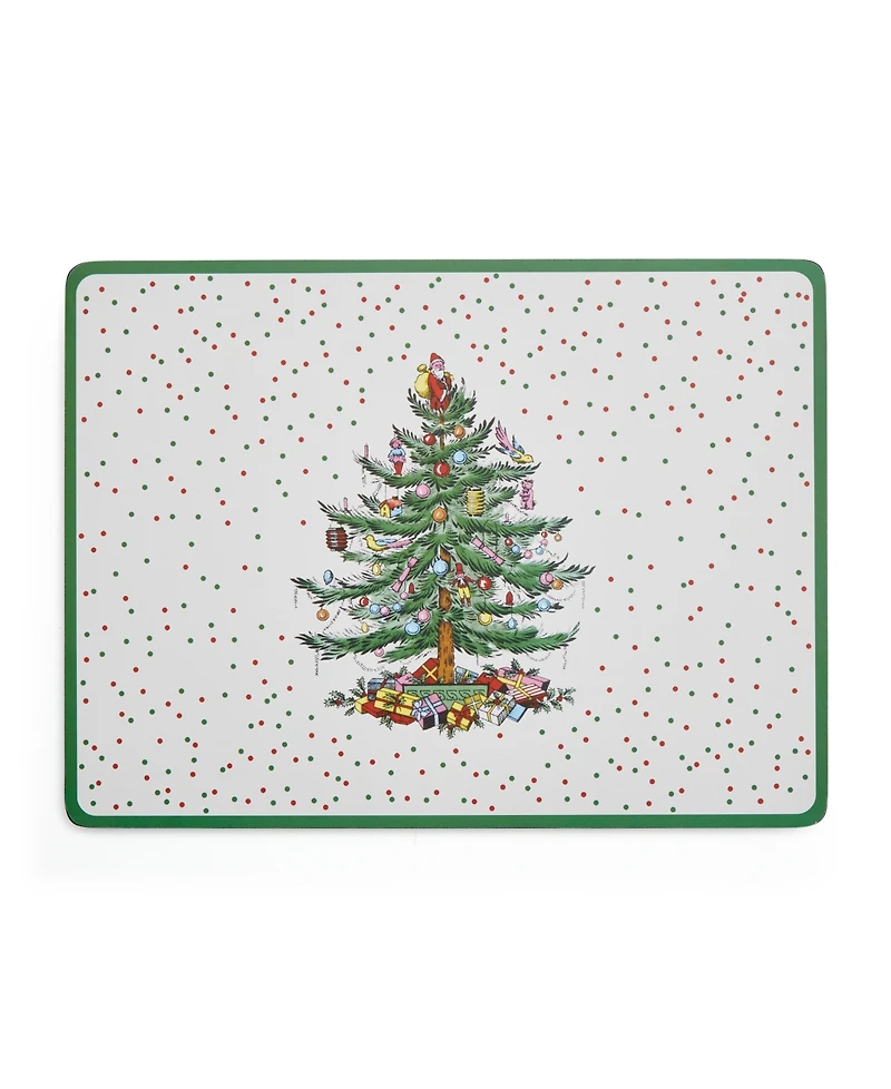 Spode Christmas Tree Polka Dot Large Placemats, Set of 4
