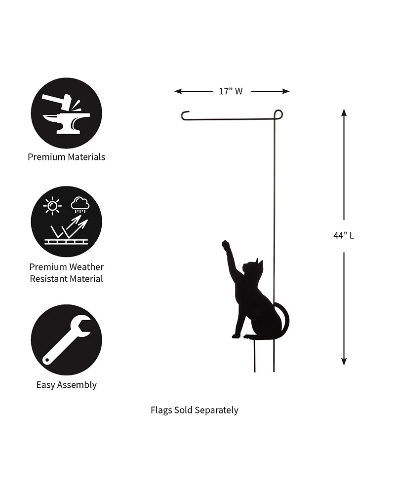 Evergreen Cat Garden Flag Stand, Kd