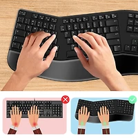 Delton S12 Wireless Ergonomic Keyboard & Optical Vertical Mouse Set (DKMKITERG12-wb)