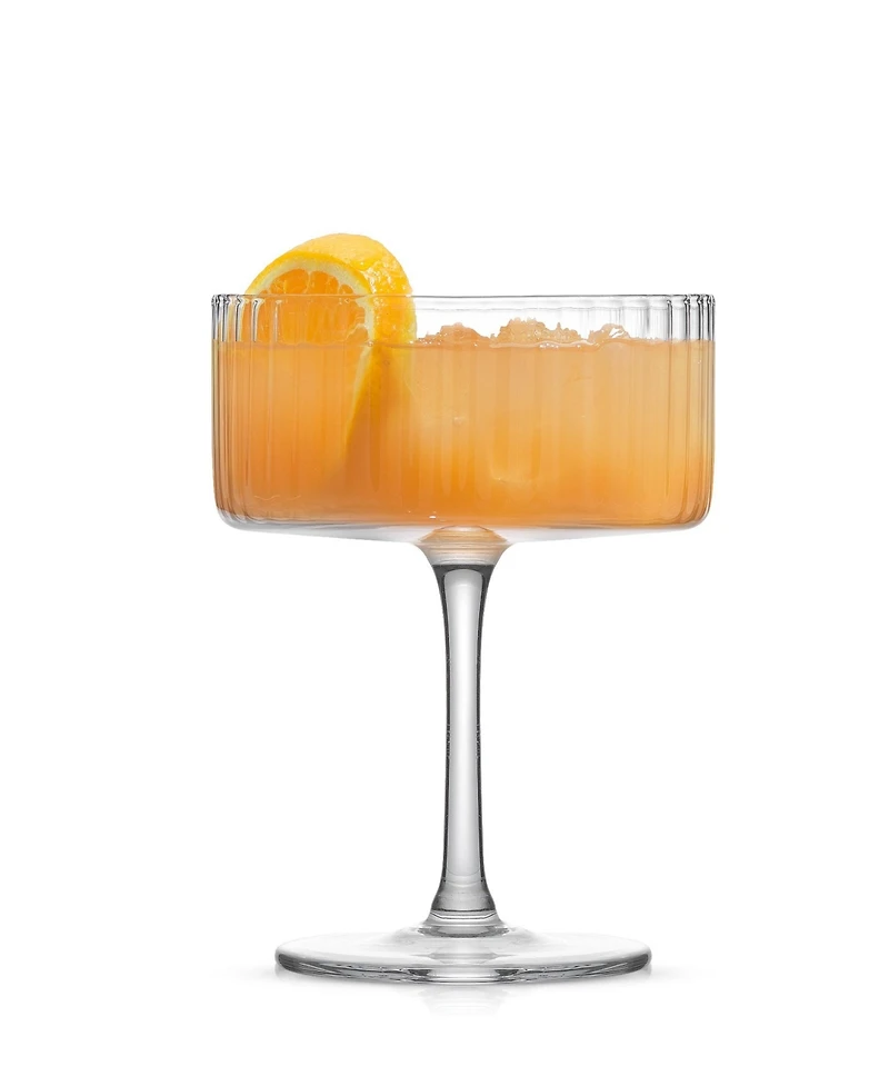 JoyJolt Elle Fluted Coupe Martini Glasses, Set of 2
