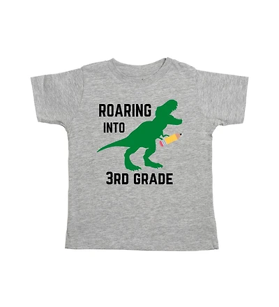 Sweet Wink Little and Big Boys Roaring Into Third Grade Short Sleeve T-Shirt
