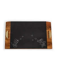 Disney's Mickey Minnie Mouse Covina Acacia and Slate Charcuterie Board