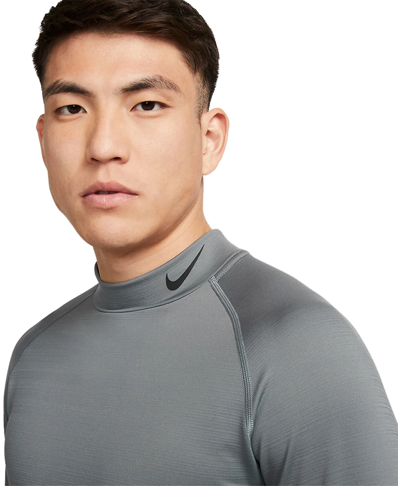 Nike Men's Pro Slim-Fit Dri-fit Mock Neck Long-Sleeve Fitness Shirt