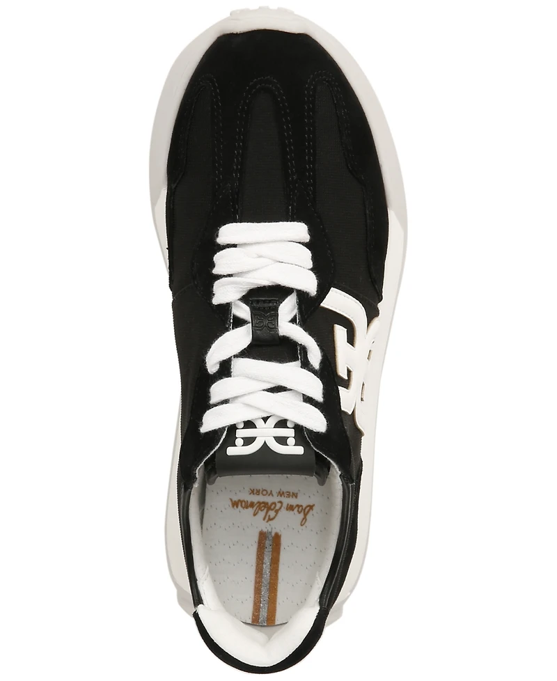 Sam Edelman Women's Langley Emblem Lace-Up Trainer Sneakers