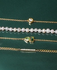 Audrey by Aurate Peridot (3/8 ct. t.w.) & Green Tourmaline (1/3 ct. t.w.) Link Bracelet in Gold Vermeil, Created for Macy's